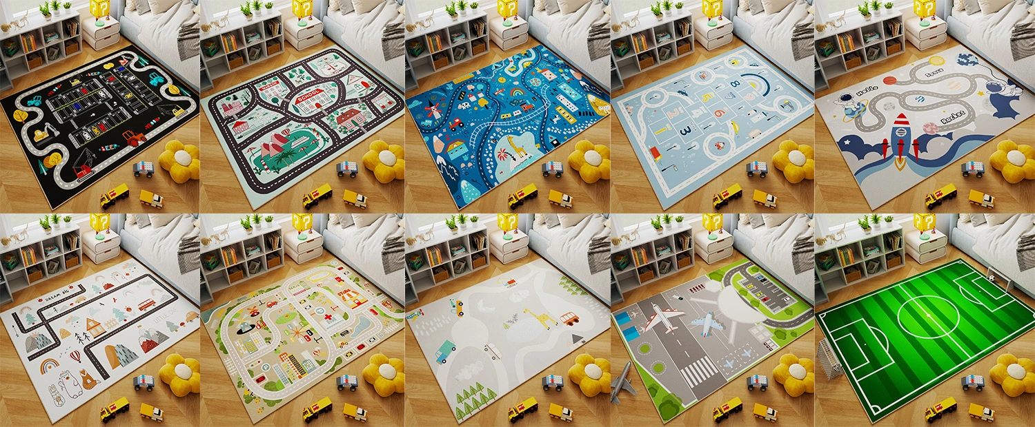 Toy Car Town Rug Stlye