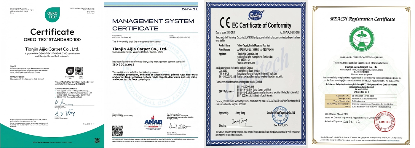Certification certificate Certification certificate