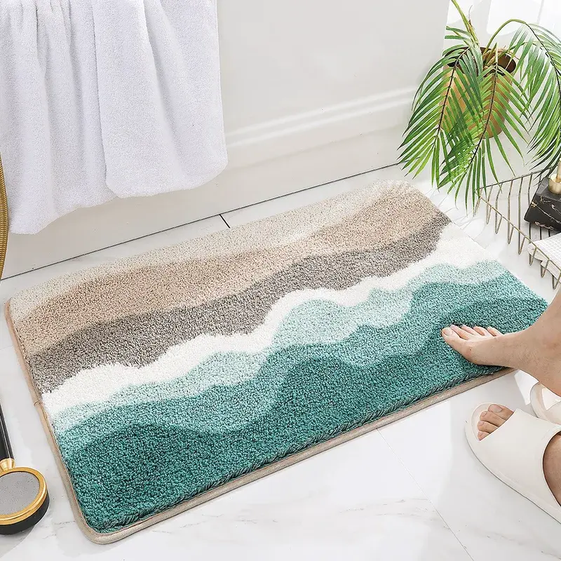 Flocking Bathroom Rugs