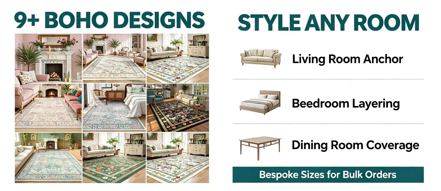 Multicolor Boho Rug designs Multicolor Boho Rug designs