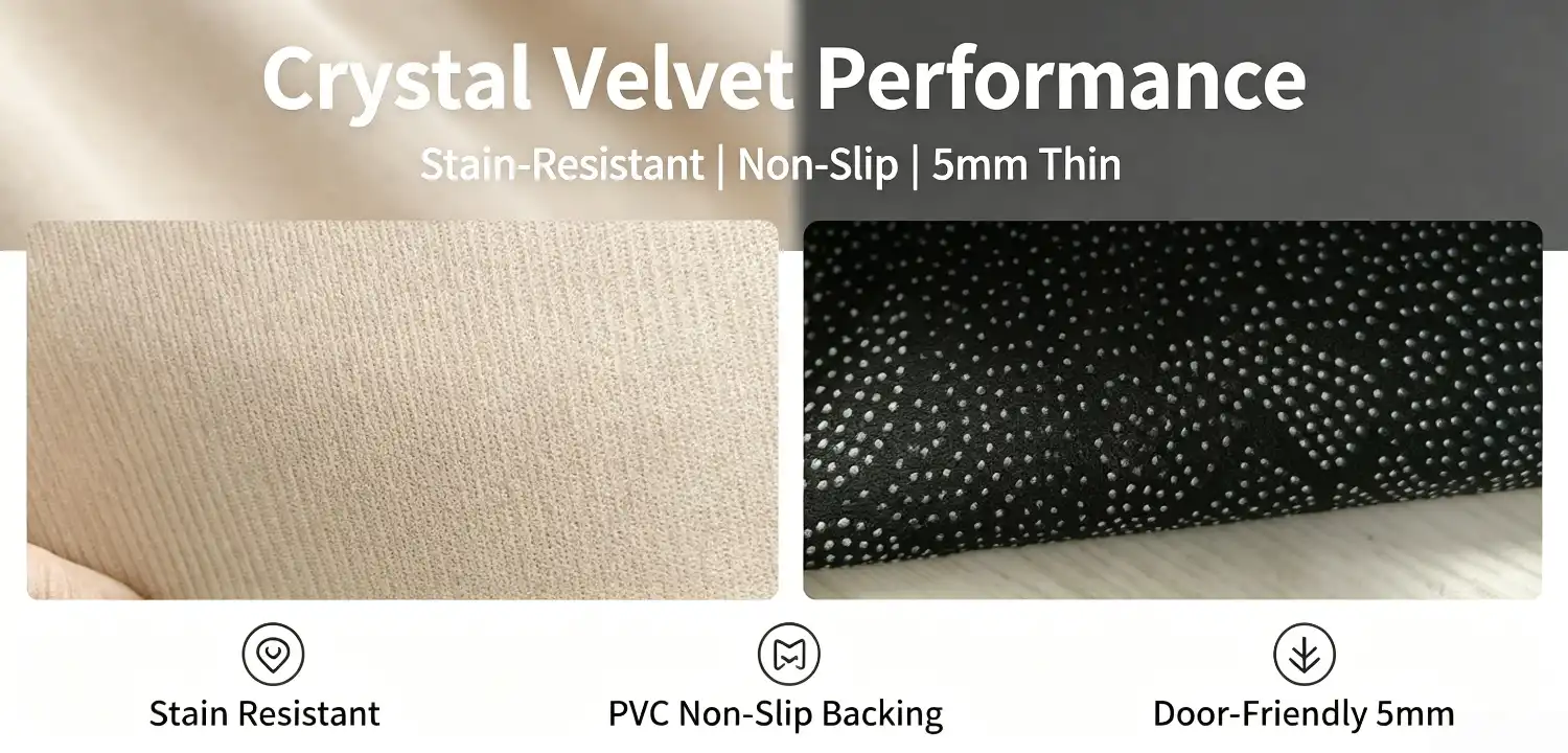 Petal Rug Crystal Velvet Construction and Surface Performance Petal Rug Crystal Velvet Construction and Surface Performance