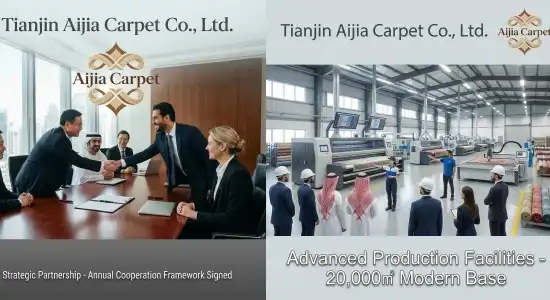 Overseas Clients from Middle East and Europe Visit Aijia Carpet Factory for Inspection and Exchange